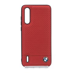 Чехол BMW Logo замш для Xiaomi Mi 9 Lite red