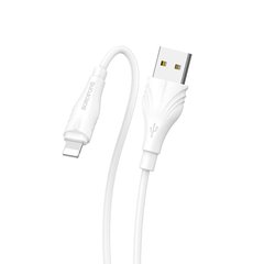 USB кабель Borofone BX18 Lightning 2.4A/1m white