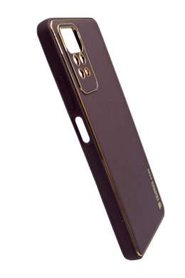 Чохол шкіра Xshield для Xiaomi Redmi Note 11 Pro 4G/5G/12 Pro 4G plum red Full Сamera