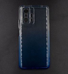 Силіконовий чохол Gradient Design для Xiaomi Mi11T/Mi11T Pro 0.5mm white/blue