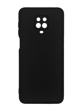 Силиконовый чехол SMTT для Xiaomi Redmi Note 9s/Note 9 Pro black Full Camera с микрофиброй