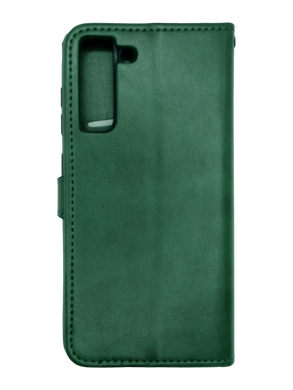 Чехол-книжка кожа для Samsung S21 FE green Getman Gallant PU