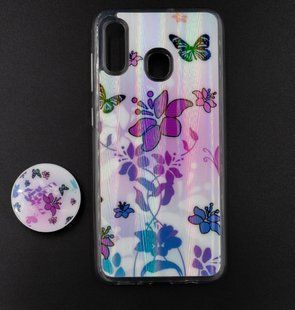 Силиконовый чехол+popsoket для Samsung A20/A30