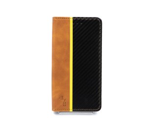 Універсальний чохол книжка Carbon 6" light brown/black (4you)