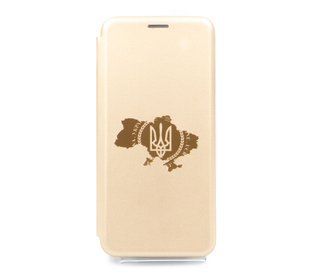 Чохол книжка Original шкіра MyPrint для Xiaomi Redmi Note 8T gold (Карта України)