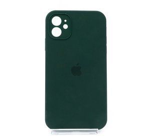Силиконовый чехол Full Cover Square для iPhone 11 dark green Full Camera
