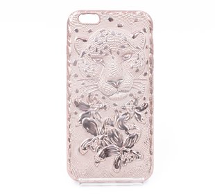 Силиконовый чехол Никель морды для iPhone 6+ pink