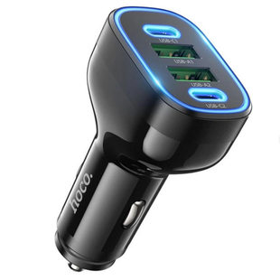 Автомобільний зарядний пристрій HOCO NZ11 Guide PD72W 2Type-C/2USB black