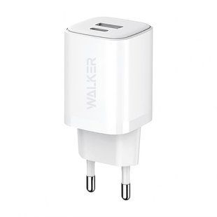 Сетевое зарядное устройство WALKER WH-60 PD 30W/QC3.0 18W/36W Max white