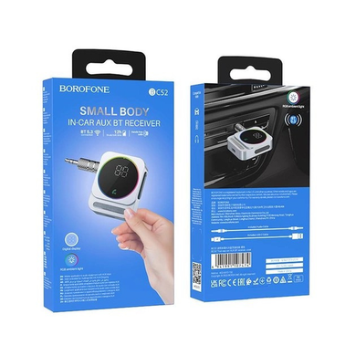 Аудиоaдаптер Borofone BC52 True way car AUX BT receiver grey