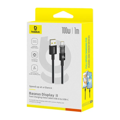 Кабель Baseus Display 2 Fast Charging USB toType-C 100W 1m black