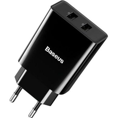 Сетевое зарядное устройство СЗУ Baseus CCFS-R 2usb 10.5W (EU) black