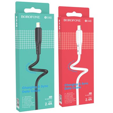 USB кабель Borofone BX48 Lightning 2.4A/1m black