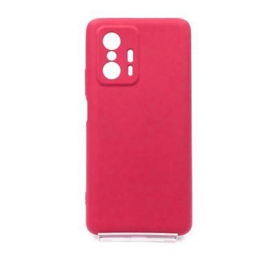 Силіконовий чохол Full Cover для Xiaomi Mi 11T/11T Pro wine red Full Camera без logo