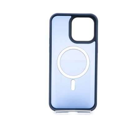 Чохол TPU+PC Metal Buttons with MagSafe Colorful для iPhone 14 Pro blue