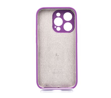 Силіконовий чохол Full Cover для iPhone 14 Pro purple Full Camera