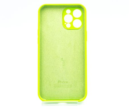 Силіконовий чохол Full Cover для iPhone 12 Pro Max lime green Full Camera