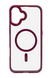 Чехол WAVE Ardor with MagSafe для iPhone 16 plus clear bordo
