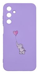 Силіконовий чохол Art для Samsung A25 lilac/elephant Full Camera