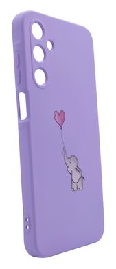 Силіконовий чохол Art для Samsung A25 lilac/elephant Full Camera