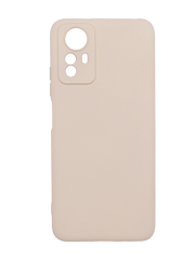 Силіконовий чохол SMTT для Xiaomi Redmi Note 12S pink sand Full Camera з мікрофіброю