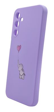 Силиконовый чехол Art для Samsung A25 lilac/elephant Full Camera