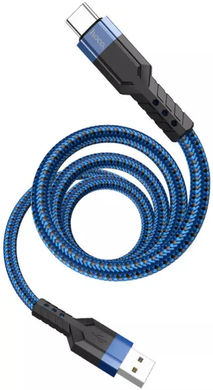 USB кабель Hoco U110 charging data cable Type-C/2,4A/1,2m blue