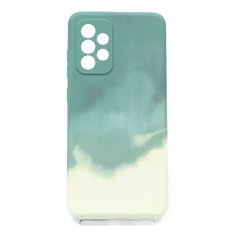 Силиконовый чехол Watercolor для Samsung A52 (TPU) green