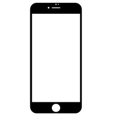 Захисне 4D скло для iPhone 6 black -2