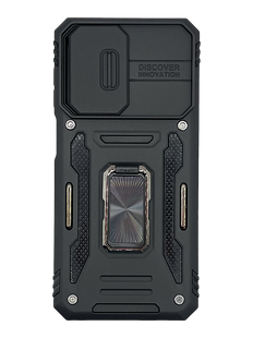 Чохол Camshield Army Ring для Samsung A23 4G black протиударний шторка/захист камери