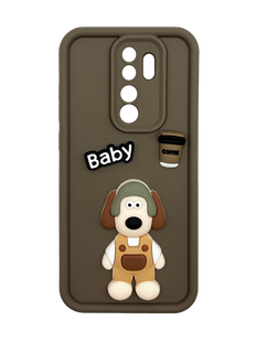 Чохол Pretty Things для Xiaomi Redmi Note 8 Pro brown/baby Full Camera