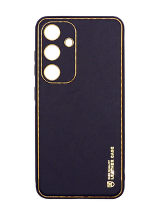 Чехол кожа Xshield для Samsung S24 dark purple Full Camera