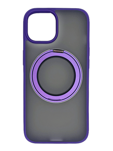 Чохол Hoco AS1 для iPhone 15 black/purple Rotation Case with Magsafe