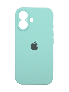 Силіконовий чохол Full Cover для iPhone 16 Plus marine green Full Camera