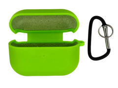 Чохол for AirPods Pro силіконовий neon green з мікрофіброю
