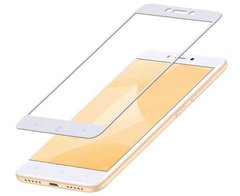 Защитное 2.5D стекло Люкс Full Glue для Xiaomi Redmi 4X f/s 0.3mm white