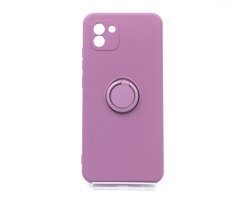 Чохол (TPU) Candy Ring для Samsung A03 cherry purple Full Camera