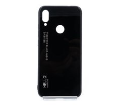 TPU+Glass чехол Gradient HELLO для Xiaomi Redmi Note 7/Note 7 Pro/Note 7S black