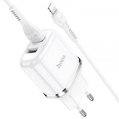 Сетевое зарядное устройство HOCO N4 Aspiring Lightning 2.4A 2usb (EU) white