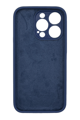 Силіконовий чохол Full Cover для iPhone 15 Pro midnight blue (dark blue) Full Camera
