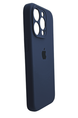 Силіконовий чохол Full Cover для iPhone 15 Pro midnight blue (dark blue) Full Camera