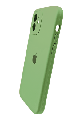 Силіконовий чохол Full Cover для iPhone 12 mint Full Camera