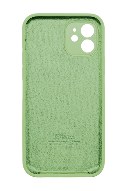 Силіконовий чохол Full Cover для iPhone 12 mint Full Camera