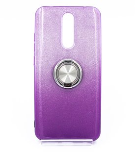 Силіконовий чохол SP Shine для Xiaomi Redmi 8/8A violet ring for magnet