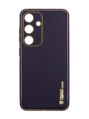 Чехол кожа Xshield для Samsung S24 dark purple Full Camera