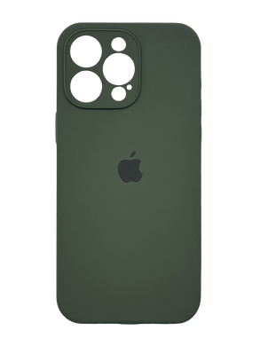 Силіконовий чохол Full Cover для iPhone 15 Pro Max cyprus green (dark green) Full Camera