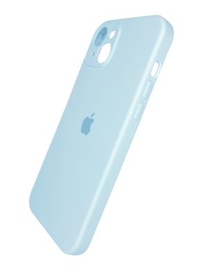Силіконовий чохол Full Cover для iPhone 15 Plus lilac blue (lilac cream) Full Camera