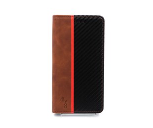 Універсальний чохол книжка Carbon 6" dark brown/black (4you)