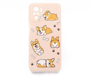 Силиконовый чехол WAVE Fancy для Xiaomi Redmi Note 10/Note 10S funny corgi/pink sand (TPU)