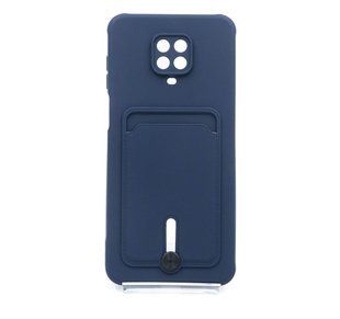 Силиконовый чехол Colorful Pocket Card для Xiaomi Redmi Note Note 9S / Note 9 Pro / Note 9 Pro Max dark blue
